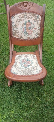 Vtg victorian folding carved - vtg,