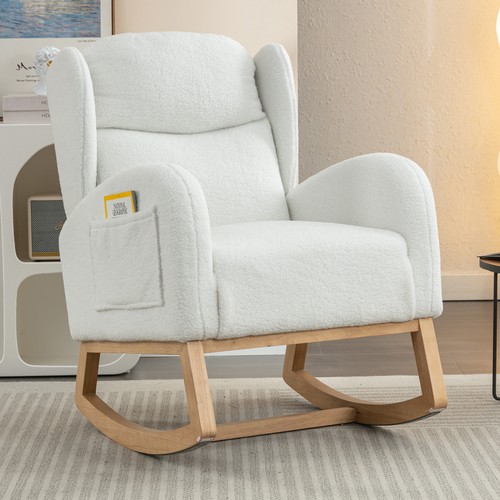 Teddy fabric rocking chair - fabric,