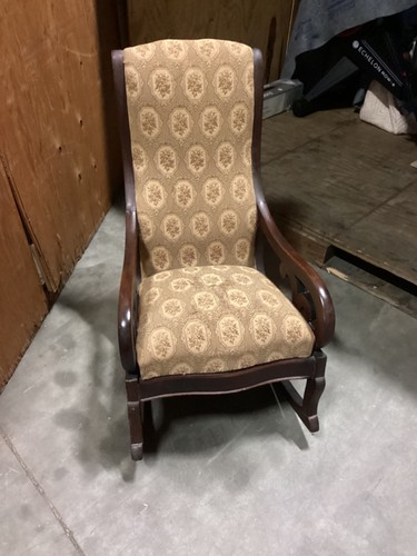 Antique wooden rocking chair - antique,