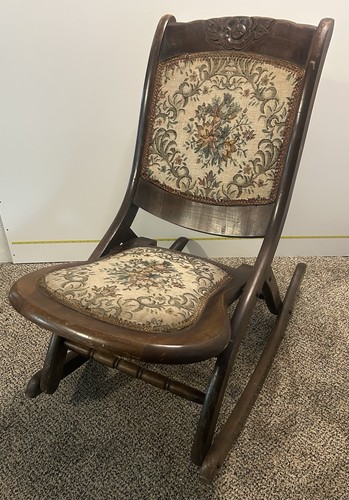 Vtg victorian folding carved - vtg,