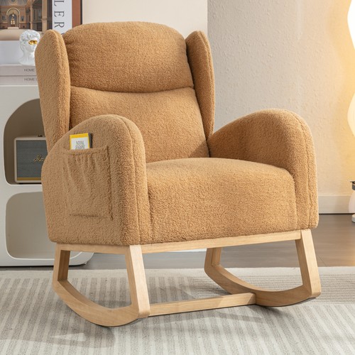 Teddy fabric rocking chair - rocking,