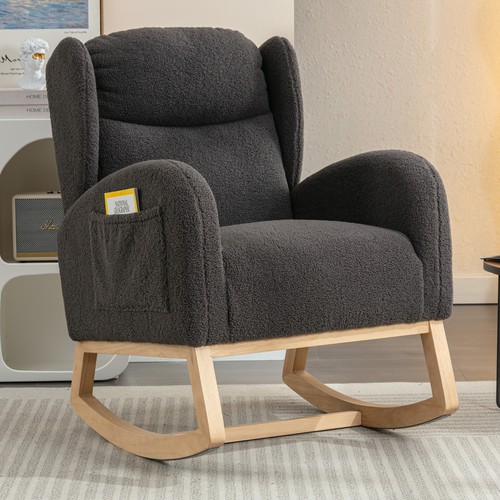 Teddy fabric rocking chair - rocking,